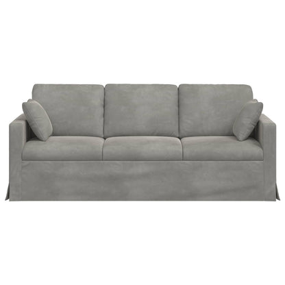 vidaXL Sofa Hellgrau 198 x 78 x 80 cm Samt