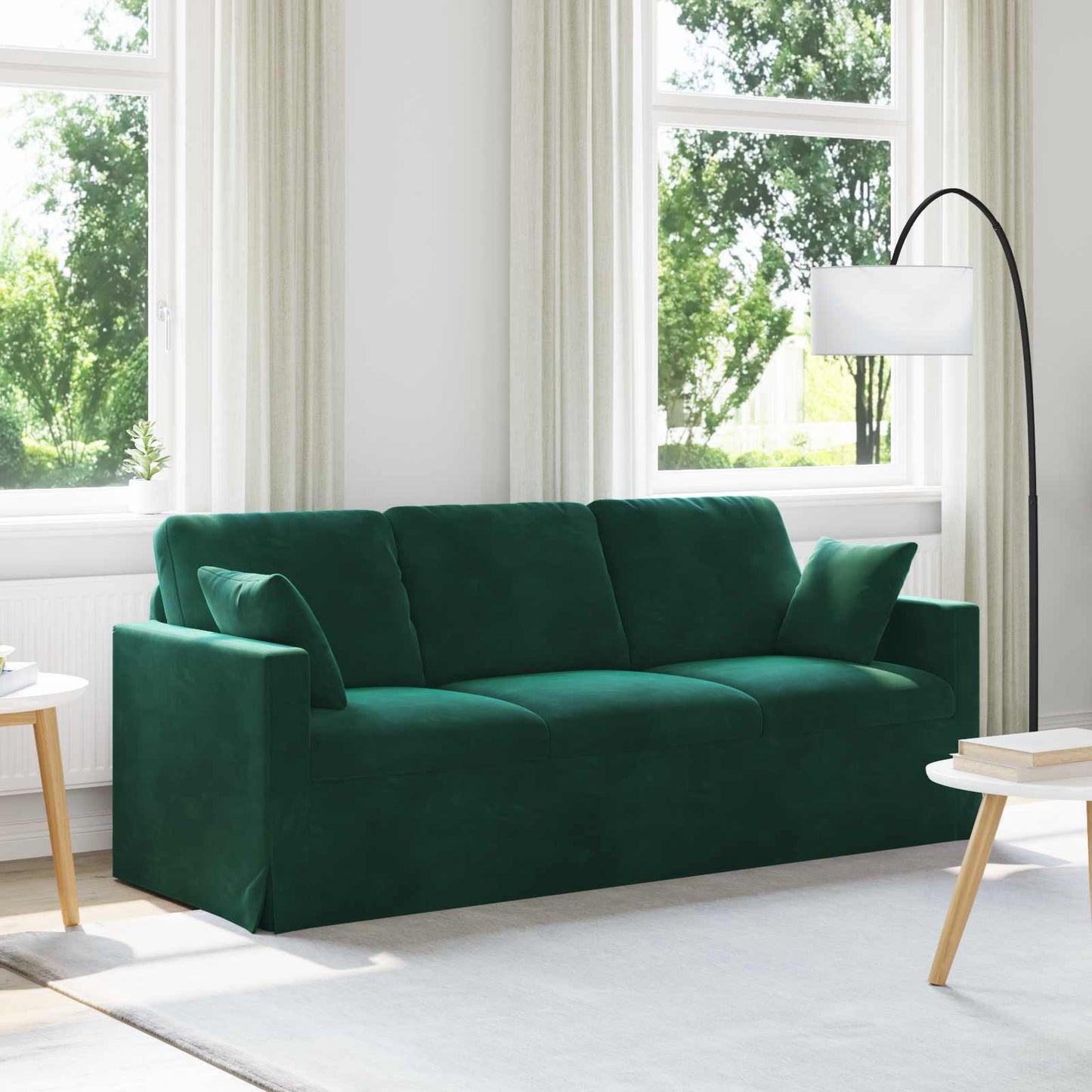 vidaXL Sofa Dunkelgrün 198 x 78 x 80 cm Samt