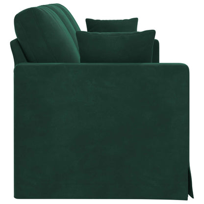 vidaXL Sofa Dunkelgrün 198 x 78 x 80 cm Samt