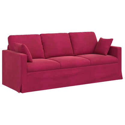 vidaXL Sofa Weinrot 198 x 78 x 80 cm Samt