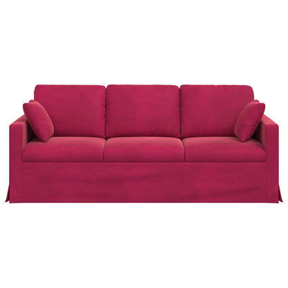 vidaXL Sofa Weinrot 198 x 78 x 80 cm Samt