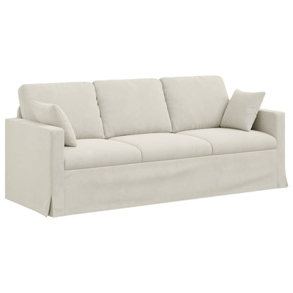vidaXL Sofa Creme 198 x 78 x 80 cm Samt