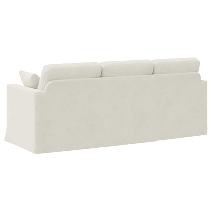 vidaXL Sofa Creme 198 x 78 x 80 cm Samt
