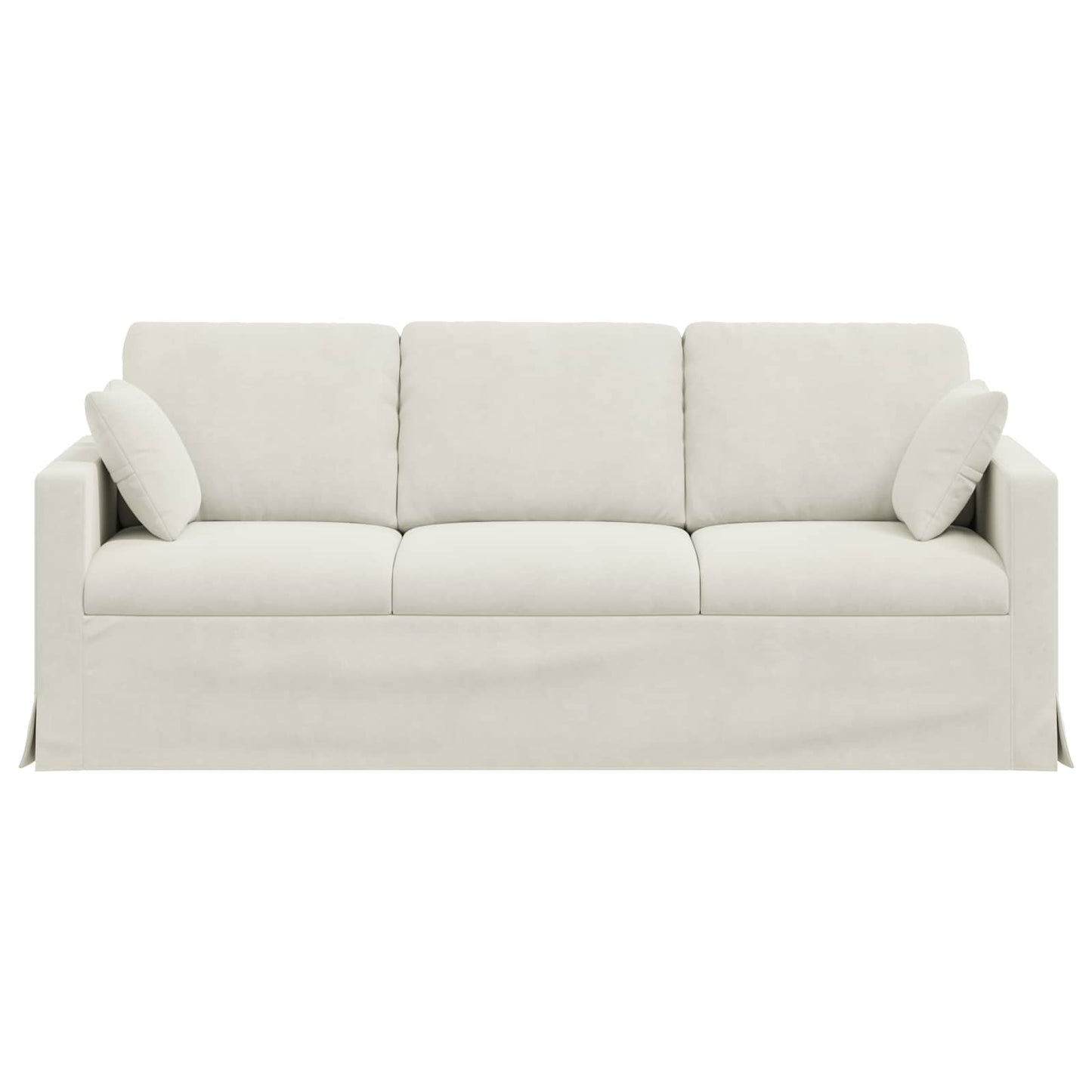 vidaXL Sofa Creme 198 x 78 x 80 cm Samt