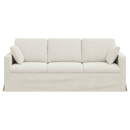 vidaXL Sofa Creme 198 x 78 x 80 cm Samt