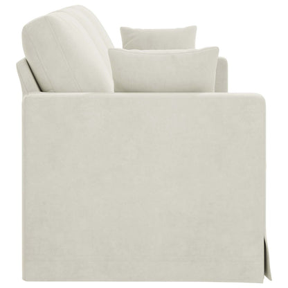 vidaXL Sofa Creme 198 x 78 x 80 cm Samt