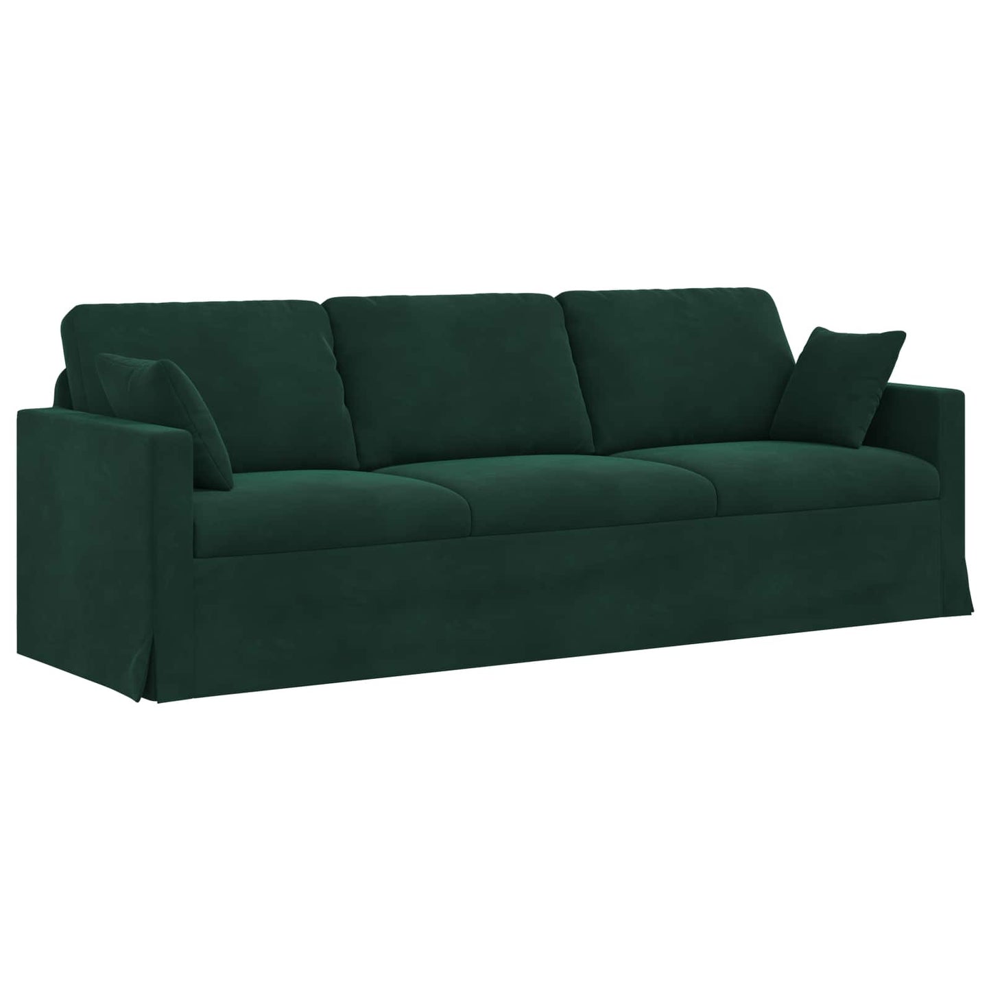 Sofa Dunkelgrün 228 x 78 x 80 cm Samt
