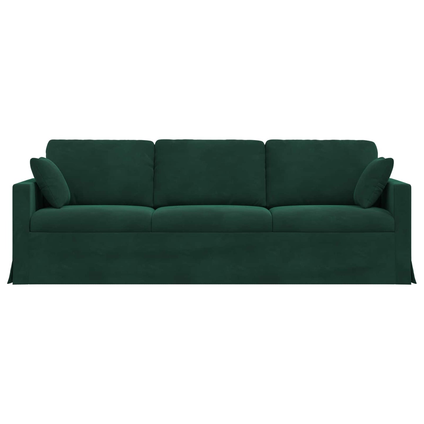 Sofa Dunkelgrün 228 x 78 x 80 cm Samt