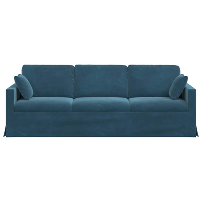 Sofa Blau 228 x 78 x 80 cm Samt