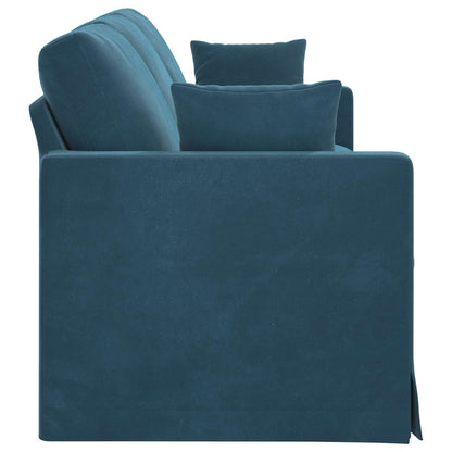 Sofa Blau 228 x 78 x 80 cm Samt