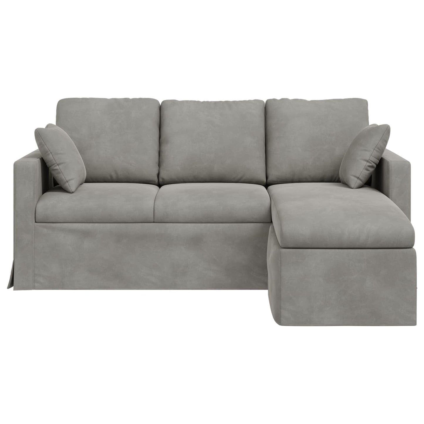 vidaXL Sofa Hellgrau 198 x 134 x 80 cm Samt