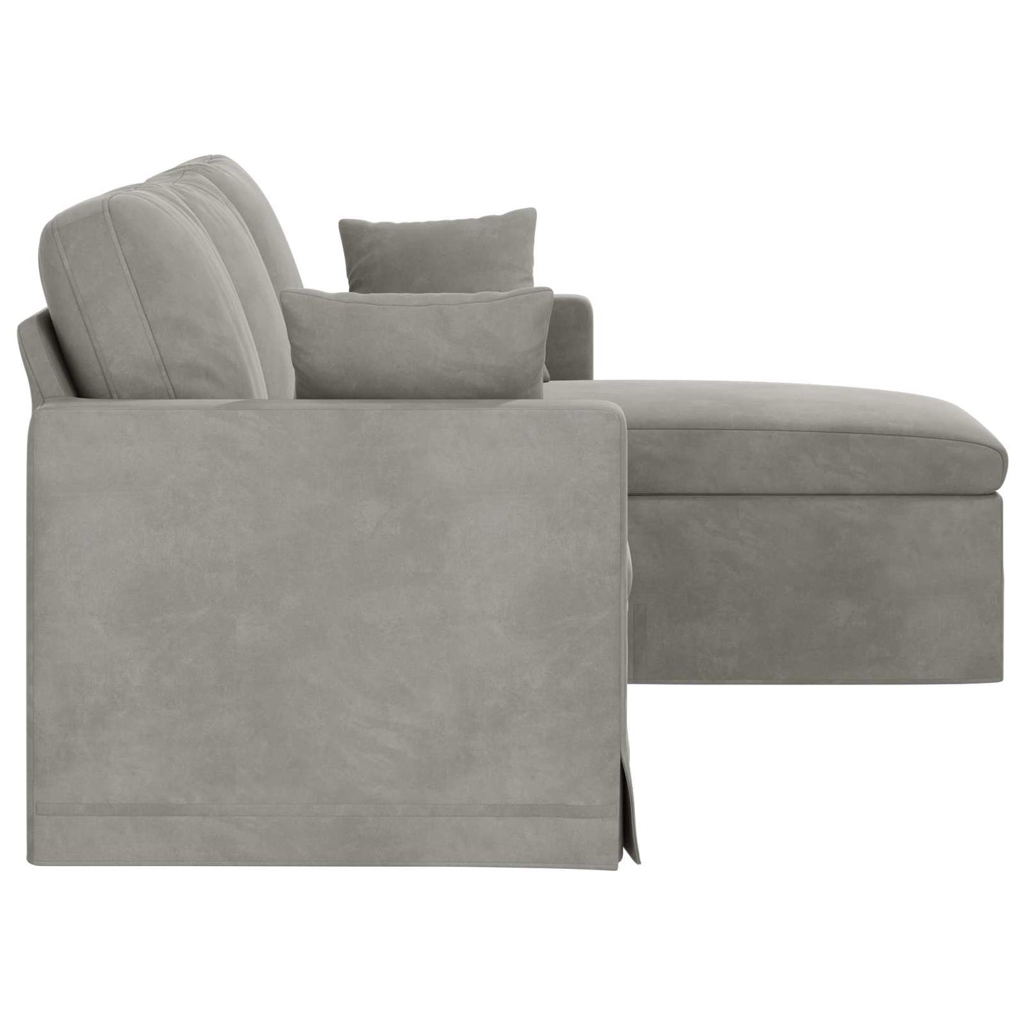 vidaXL Sofa Hellgrau 198 x 134 x 80 cm Samt