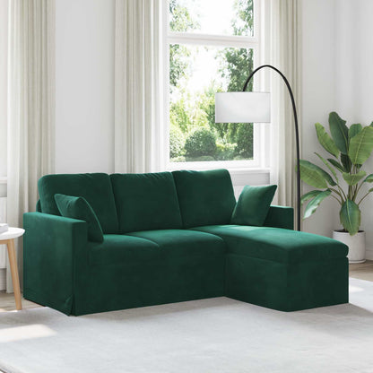 vidaXL Sofa Dunkelgrün 198 x 134 x 80 cm Samt