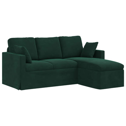 vidaXL Sofa Dunkelgrün 198 x 134 x 80 cm Samt