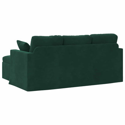 vidaXL Sofa Dunkelgrün 198 x 134 x 80 cm Samt