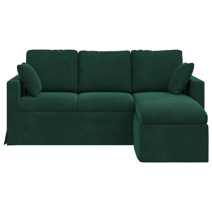 vidaXL Sofa Dunkelgrün 198 x 134 x 80 cm Samt