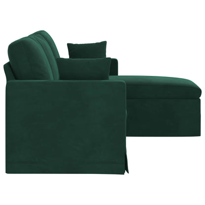 vidaXL Sofa Dunkelgrün 198 x 134 x 80 cm Samt