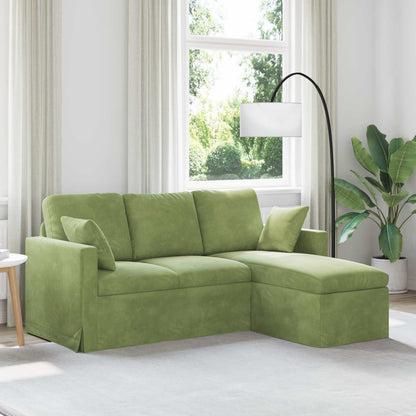 vidaXL Sofa Hellgrün 198 x 134 x 80 cm Samt