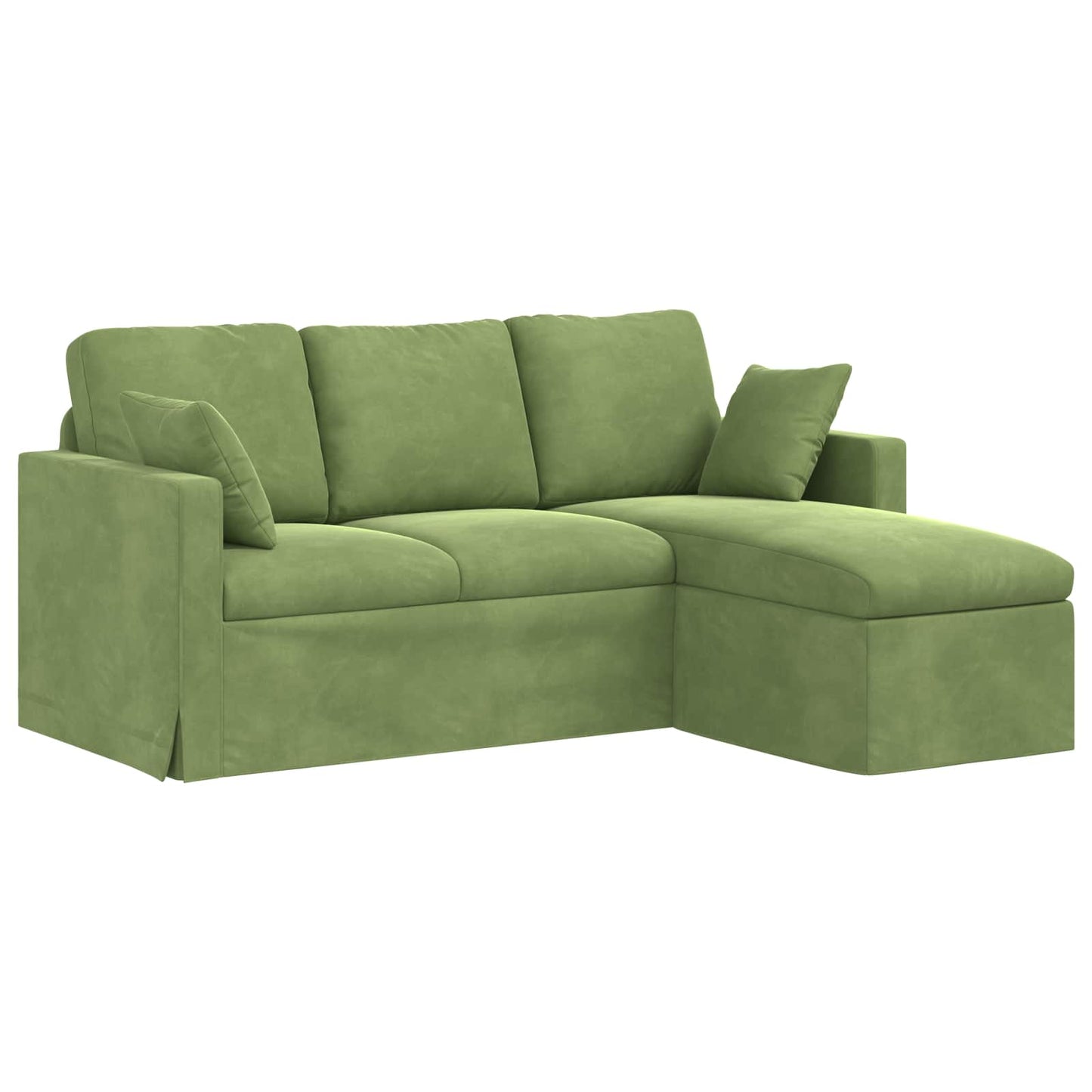 vidaXL Sofa Hellgrün 198 x 134 x 80 cm Samt