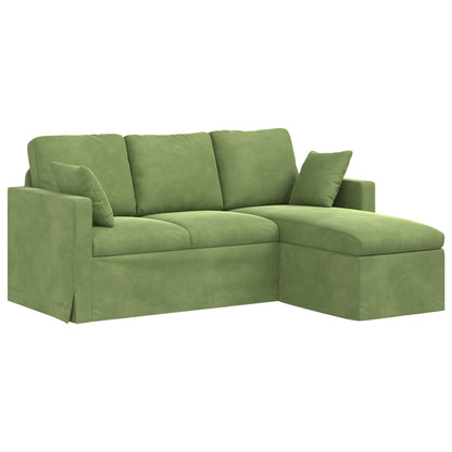 vidaXL Sofa Hellgrün 198 x 134 x 80 cm Samt