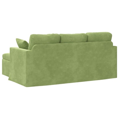 vidaXL Sofa Hellgrün 198 x 134 x 80 cm Samt