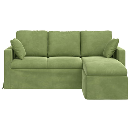 vidaXL Sofa Hellgrün 198 x 134 x 80 cm Samt