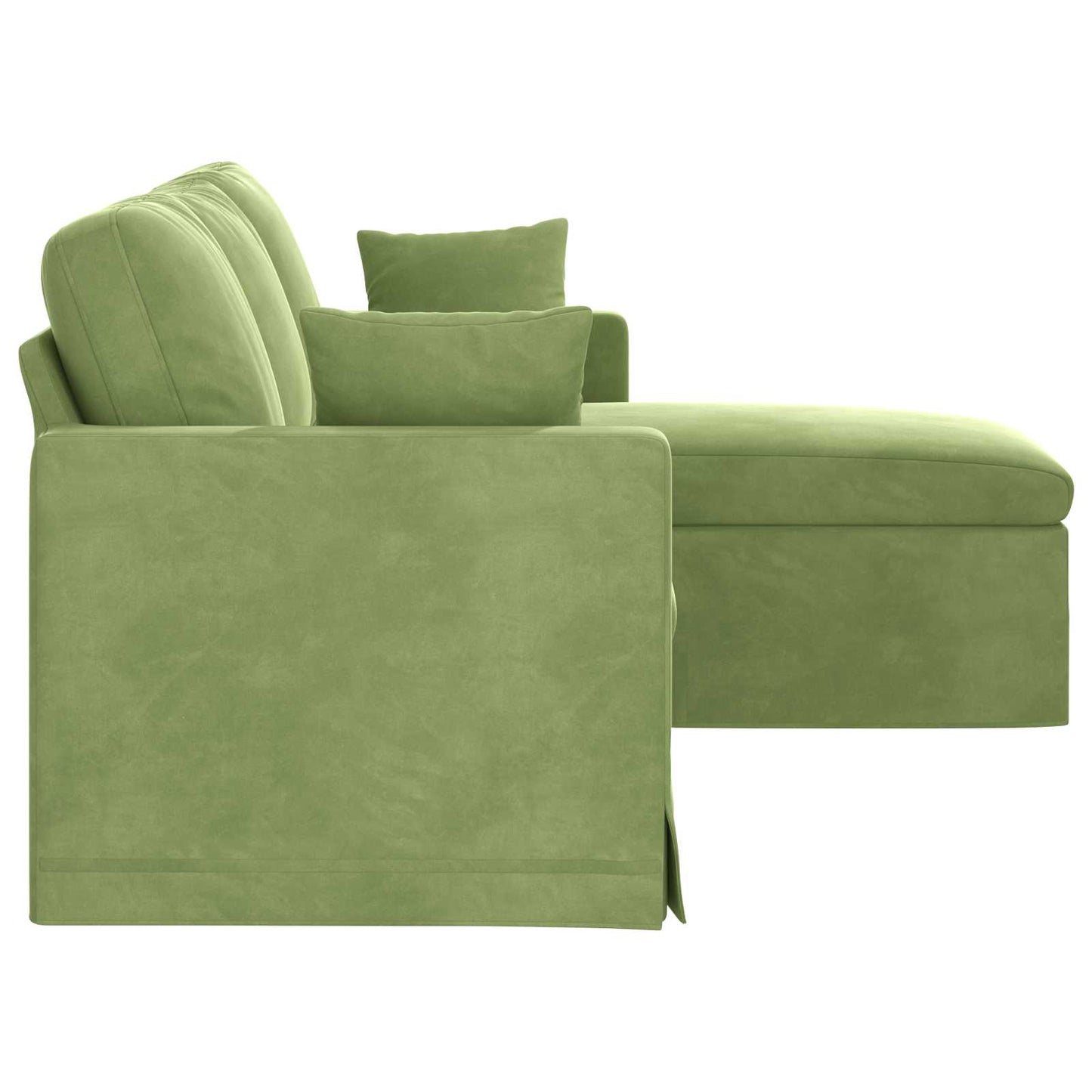 vidaXL Sofa Hellgrün 198 x 134 x 80 cm Samt
