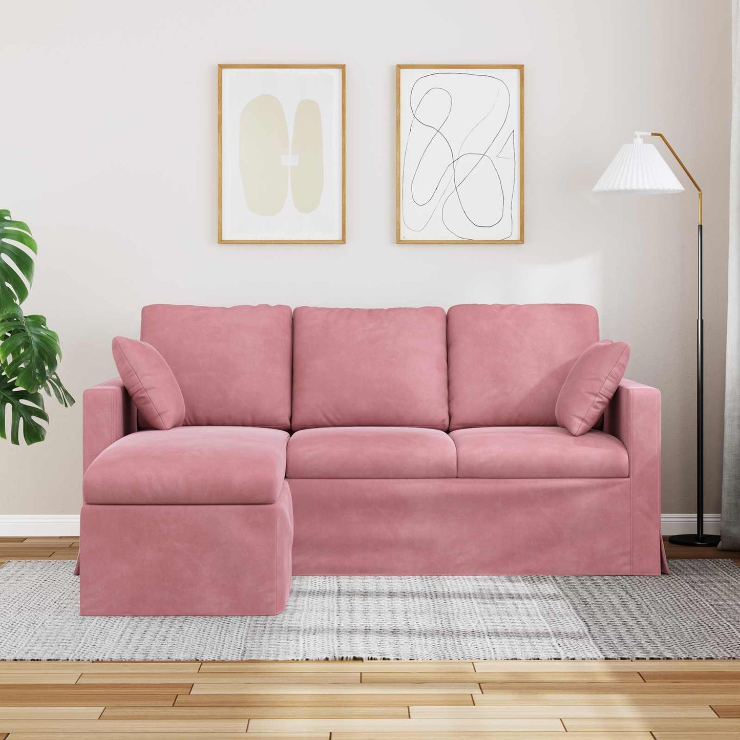 vidaXL Sofa Rosa 198 x 134 x 80 cm Samt