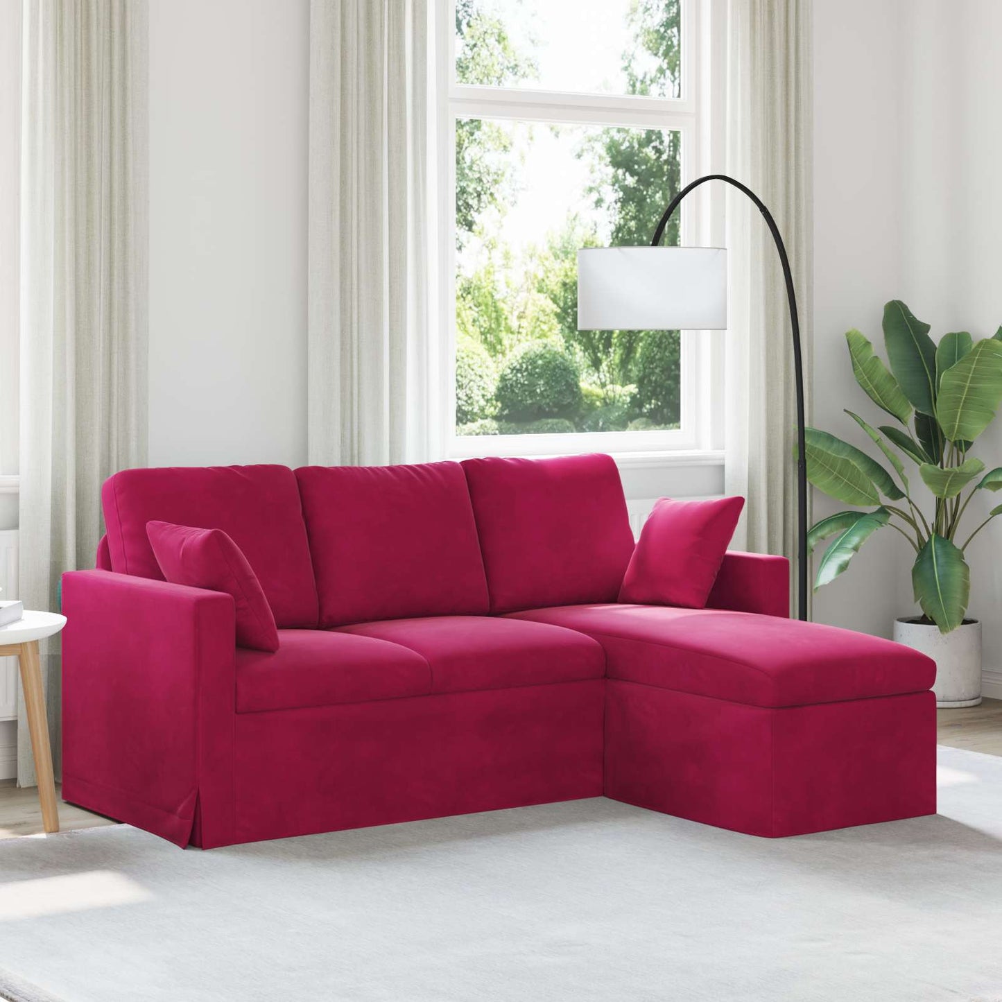 vidaXL Sofa Weinrot 198 x 134 x 80 cm Samt
