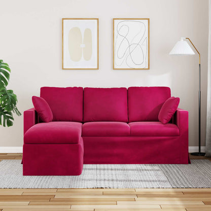 vidaXL Sofa Weinrot 198 x 134 x 80 cm Samt
