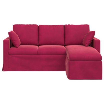 vidaXL Sofa Weinrot 198 x 134 x 80 cm Samt