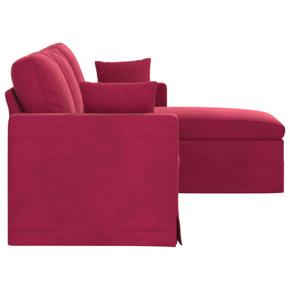 vidaXL Sofa Weinrot 198 x 134 x 80 cm Samt