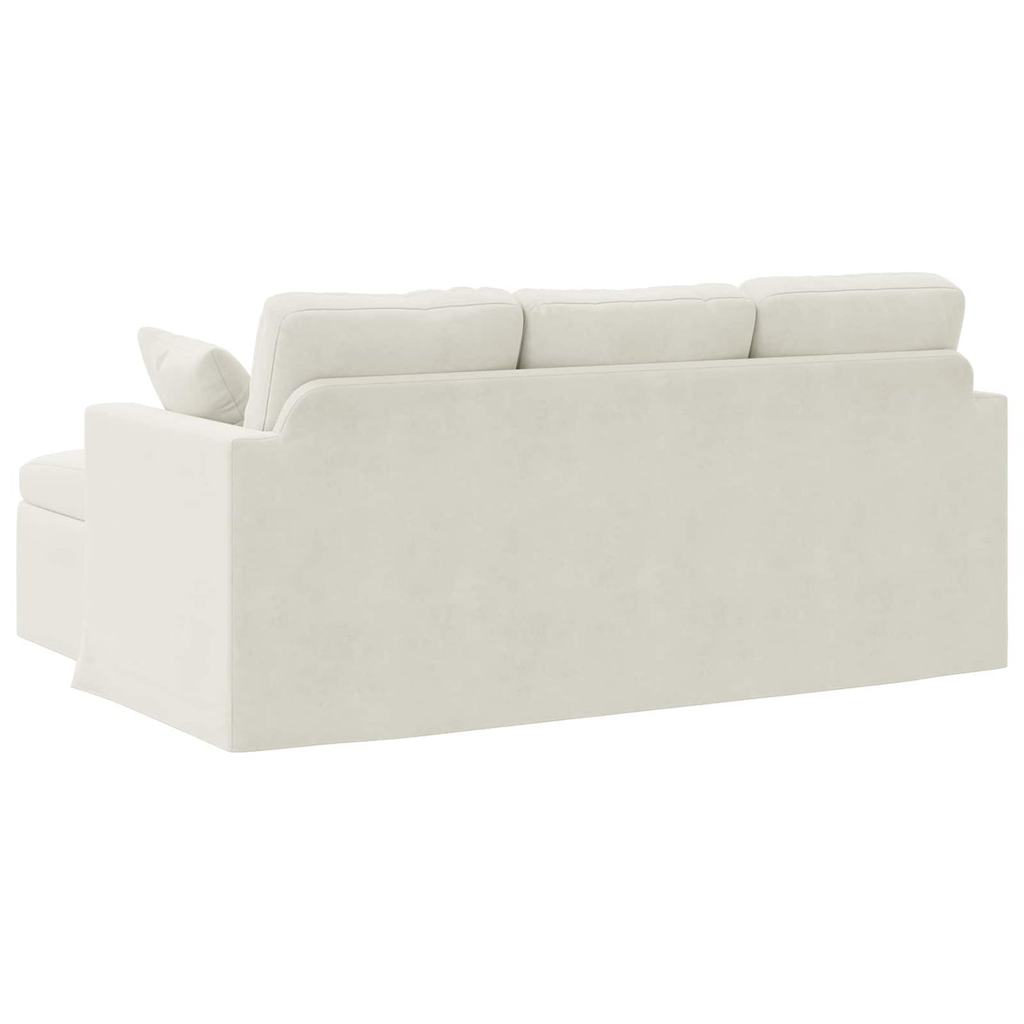 vidaXL Sofa Creme 198 x 134 x 80 cm Samt
