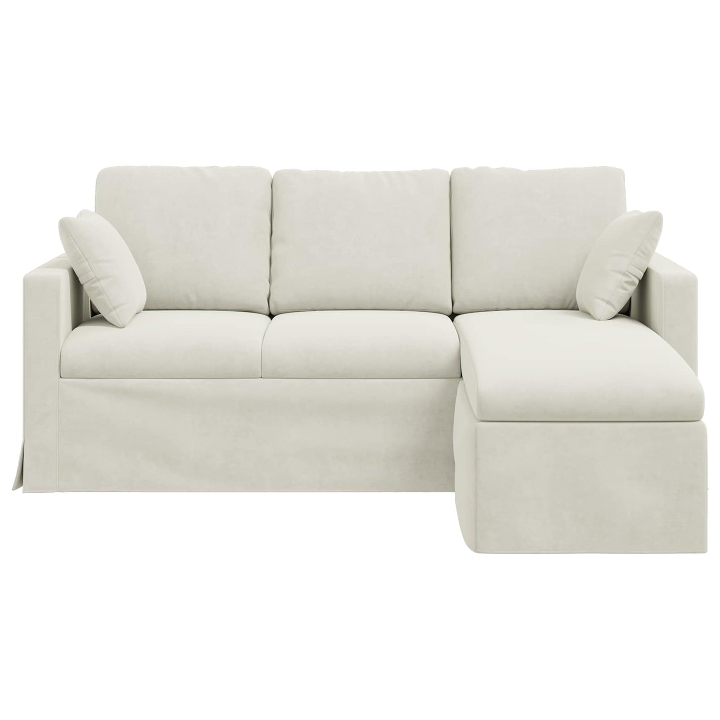 vidaXL Sofa Creme 198 x 134 x 80 cm Samt