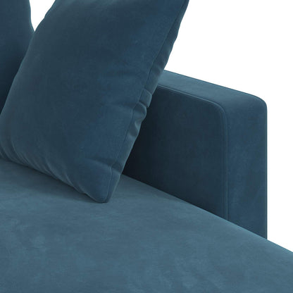 vidaXL Canapé bleu 198 x 134 x 80 cm Velours