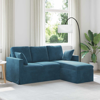 vidaXL Canapé bleu 198 x 134 x 80 cm Velours
