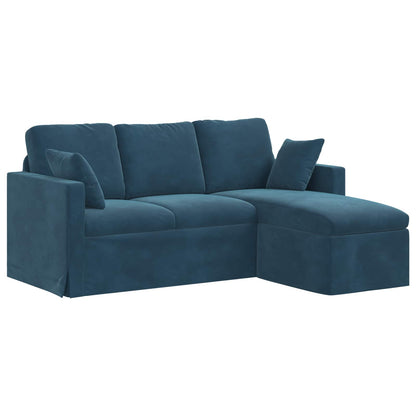 vidaXL Canapé bleu 198 x 134 x 80 cm Velours