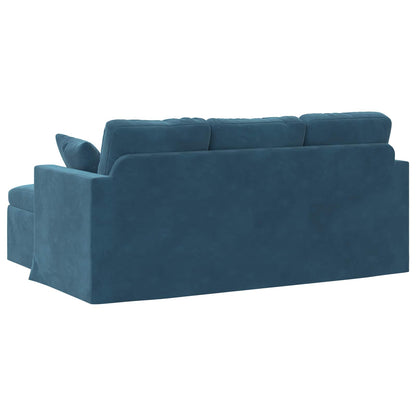 vidaXL Canapé bleu 198 x 134 x 80 cm Velours