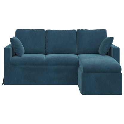vidaXL Canapé bleu 198 x 134 x 80 cm Velours