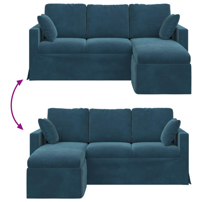 vidaXL Canapé bleu 198 x 134 x 80 cm Velours