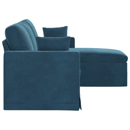 vidaXL Canapé bleu 198 x 134 x 80 cm Velours