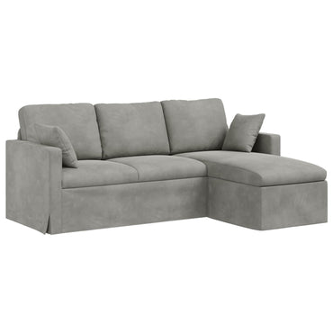 vidaXL Sofa Hellgrau 198 x 134 x 80 cm Samt