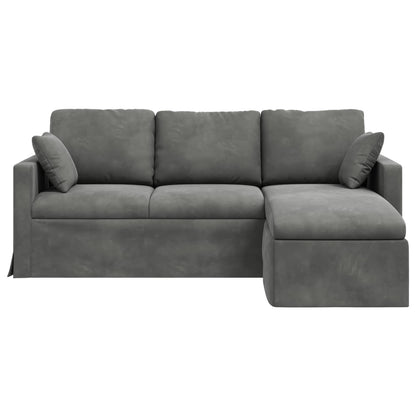 vidaXL Sofa Dunkelgrau 198 x 134 x 80 cm Samt