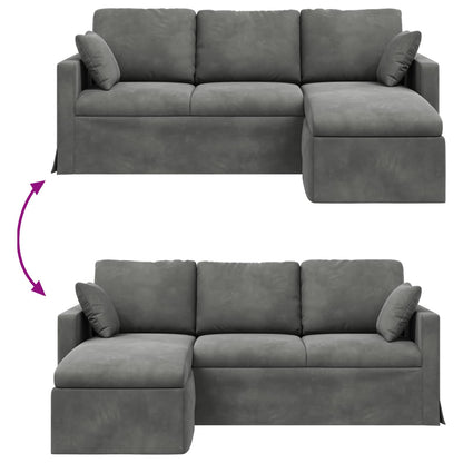 vidaXL Sofa Dunkelgrau 198 x 134 x 80 cm Samt