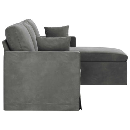 vidaXL Sofa Dunkelgrau 198 x 134 x 80 cm Samt