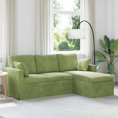 vidaXL Sofa Hellgrün 198 x 134 x 80 cm Samt