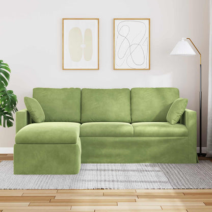 vidaXL Sofa Hellgrün 198 x 134 x 80 cm Samt