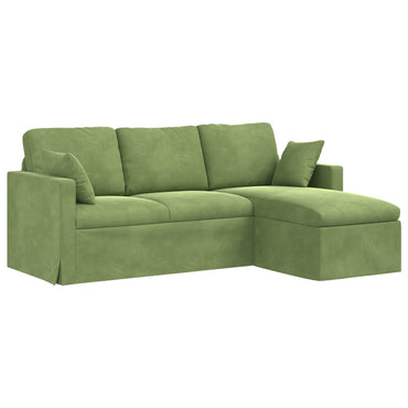 vidaXL Sofa Hellgrün 198 x 134 x 80 cm Samt