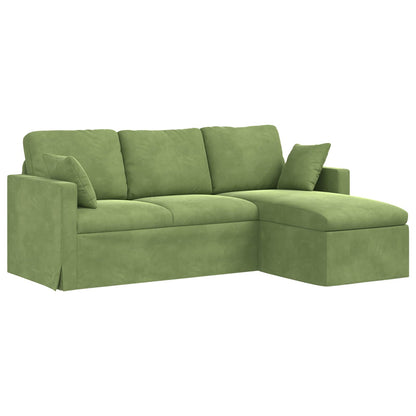vidaXL Sofa Hellgrün 198 x 134 x 80 cm Samt