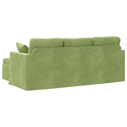 vidaXL Sofa Hellgrün 198 x 134 x 80 cm Samt